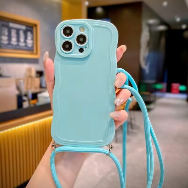 Blue Travel Strap Case For iPhone 17 Pro Max