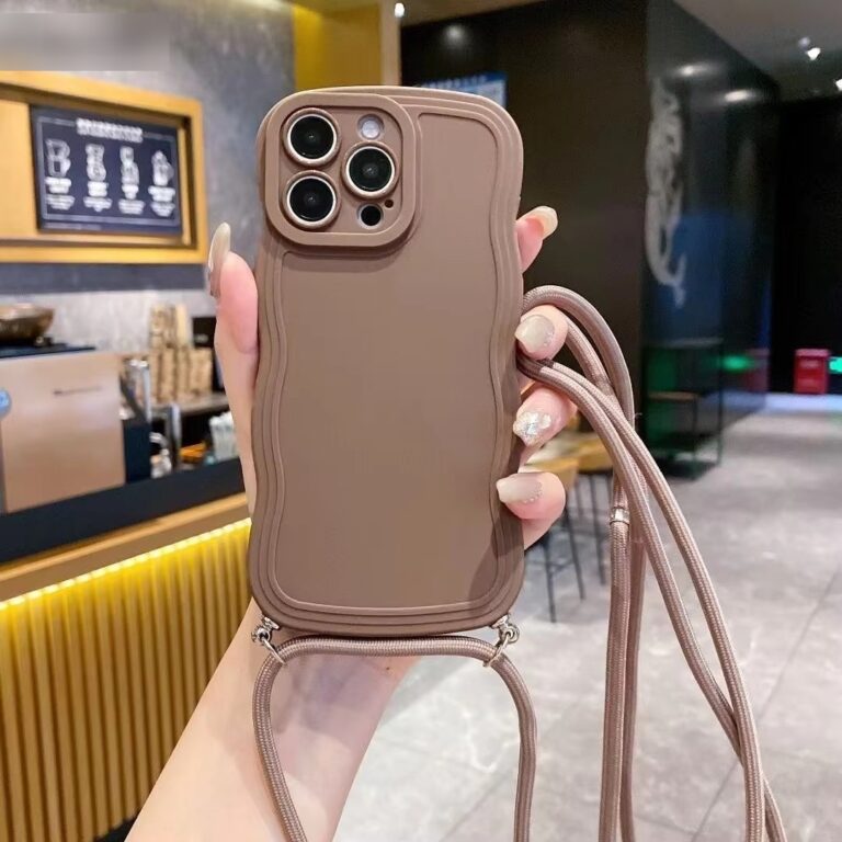Brown Travel Strap Case For iPhone 17 Pro Max